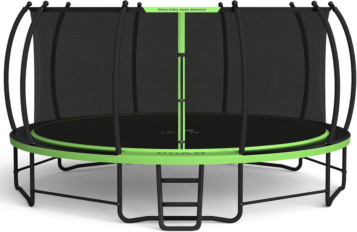 BCAN 8FT 10FT 12FT 14FT 15FT 16FT Recreational Trampoline with Enclosure for Kids Adults, ASTM Approved, Outdoor Trampolines with Ladder for Kids