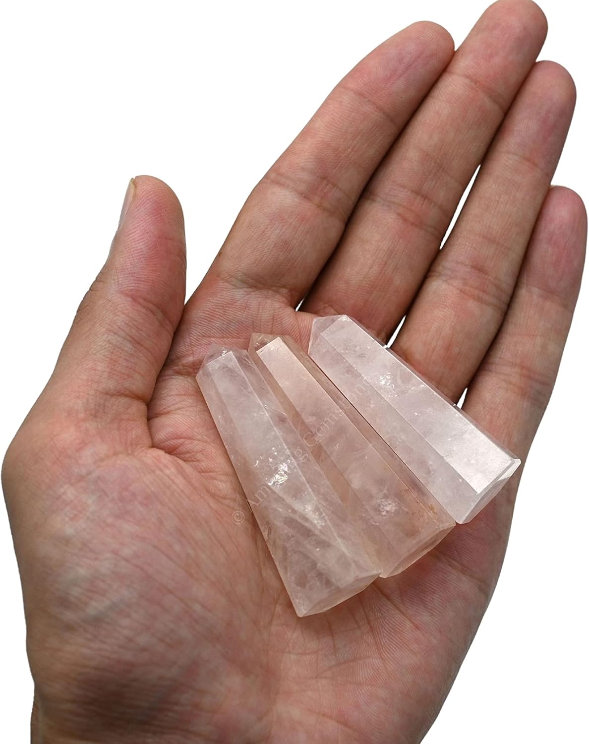 Amazing Gemstone Rose Quartz Crystal Towers - Natural Healing Crystal Point Obelisk for Reiki Healing and Crystal Grid (2 Inch to 3 Inch)