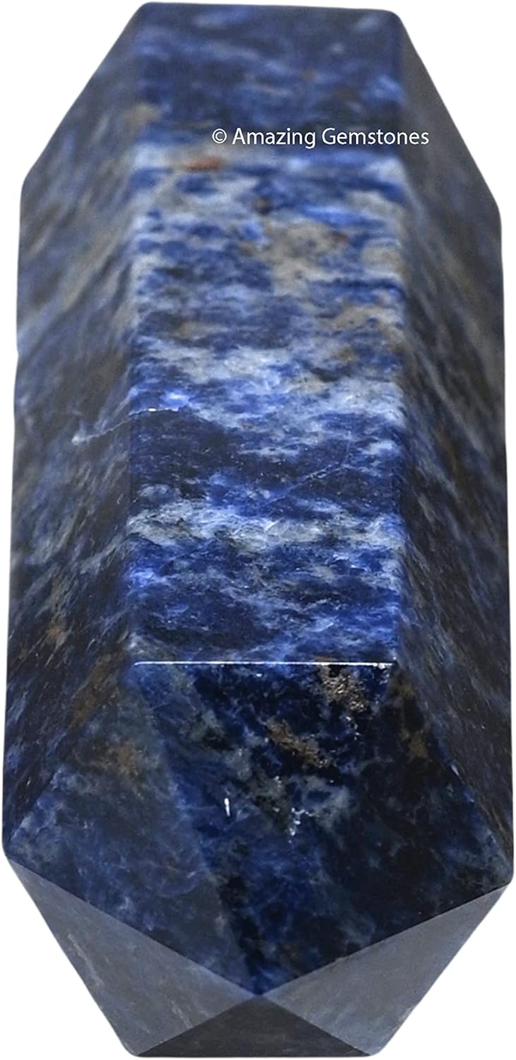 Amazing Gemstone Large Sodalite Crystal Towers ~ Natural Healing Crystal Point Obelisk for Reiki Healing and Crystal Grid (5.5 to 6 INCH)