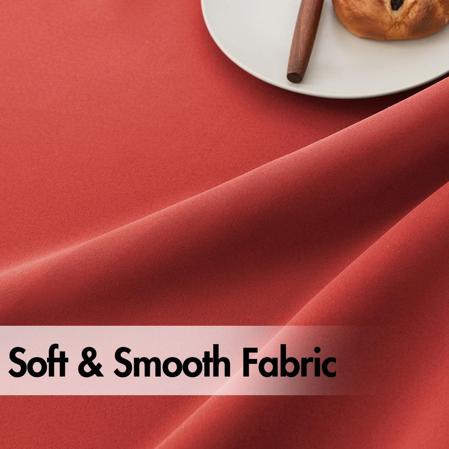 ANRODUO Back Tab Blackout Curtains for Bedroom Living Room, Rod Pocket Pinch Pleated Thermal Insulated Room Darkening Curtains 96 Inches Long 2 Panels, Burnt Orange, 42 x 96 Inch