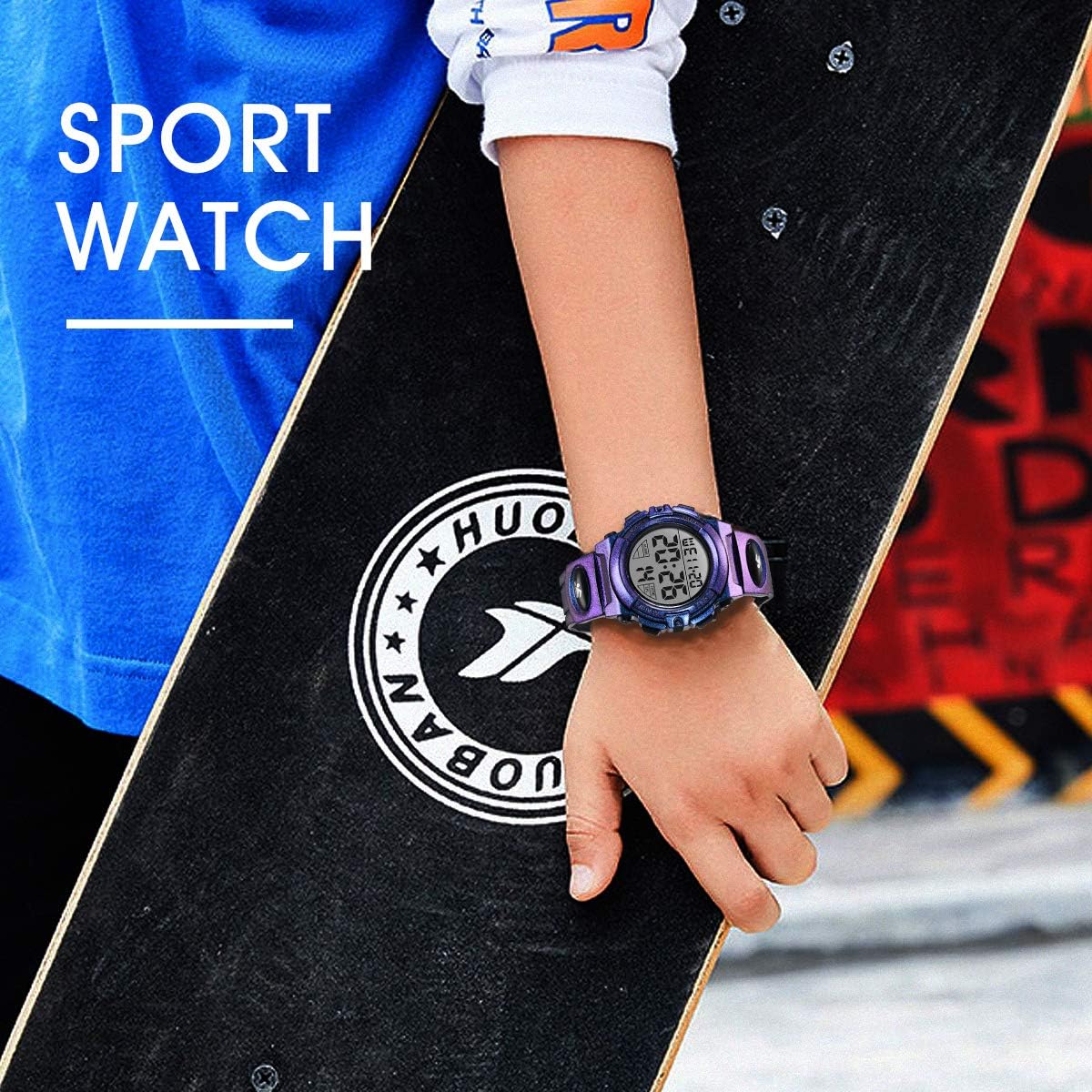 Kids Watch,Boys Watch for 3-15 Year Old Boys,Digital Sport Outdoor Multifunctional Chronograph LED 50 M Waterproof Alarm Calendar Analog Watch for Children with Silicone Band,Kids Gift