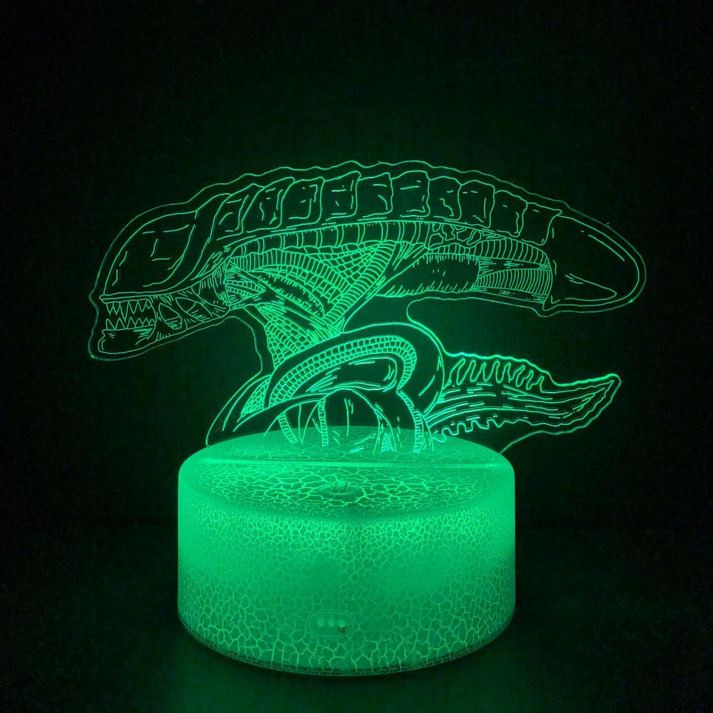 3D Alien Night Light, Monster Illusion Table Lamp with 16 Colors Remote Control Touch Lamp LED USB Night Light Desk Lamps Room Decorations Home Decor Holiday Birthday Light