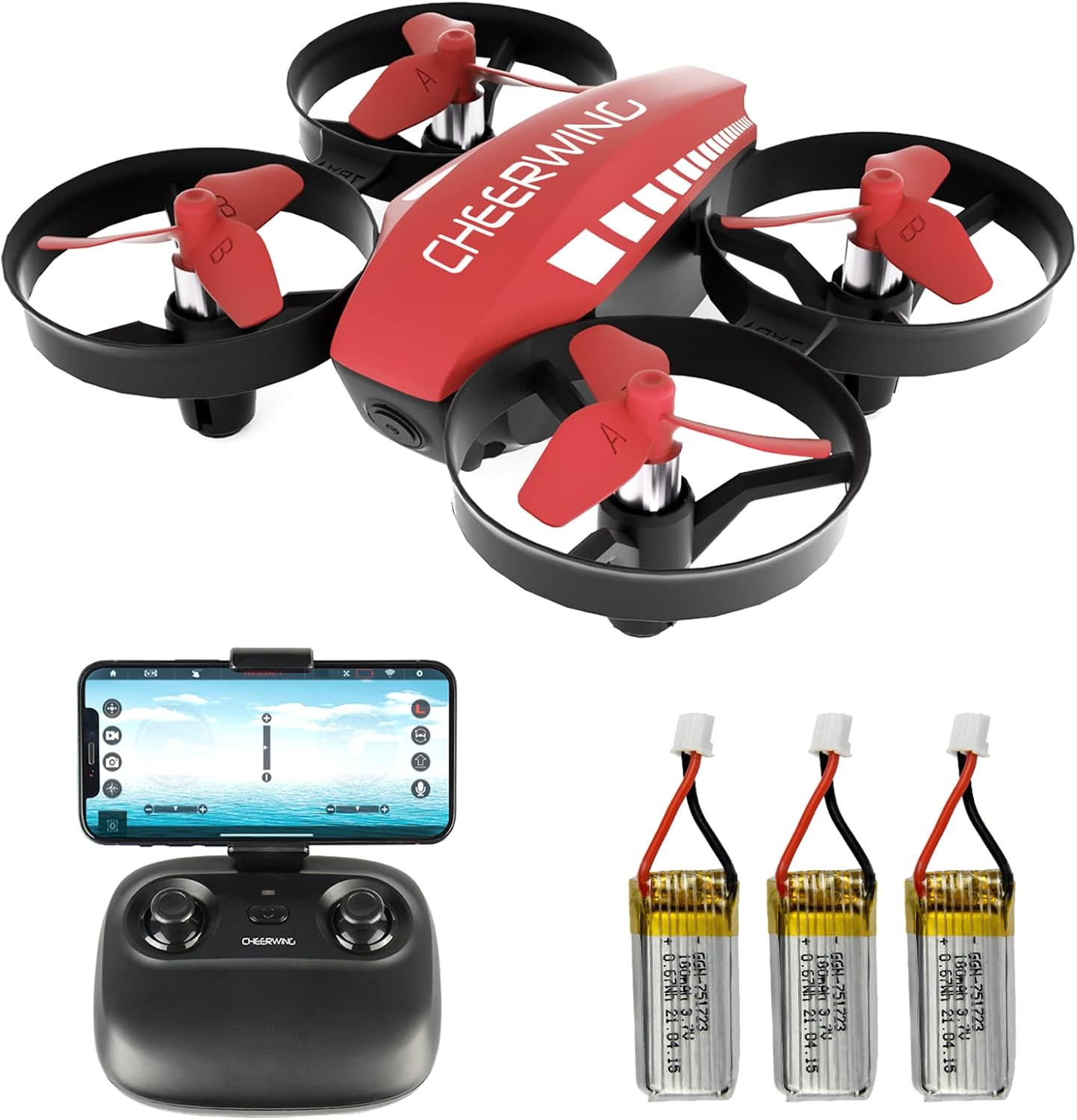 Cheerwing CW10 Mini Drone for Kids WiFi FPV Drone with Camera, RC Drone Gift Toy for Boys and Girls with Auto Hovering, Voice Control
