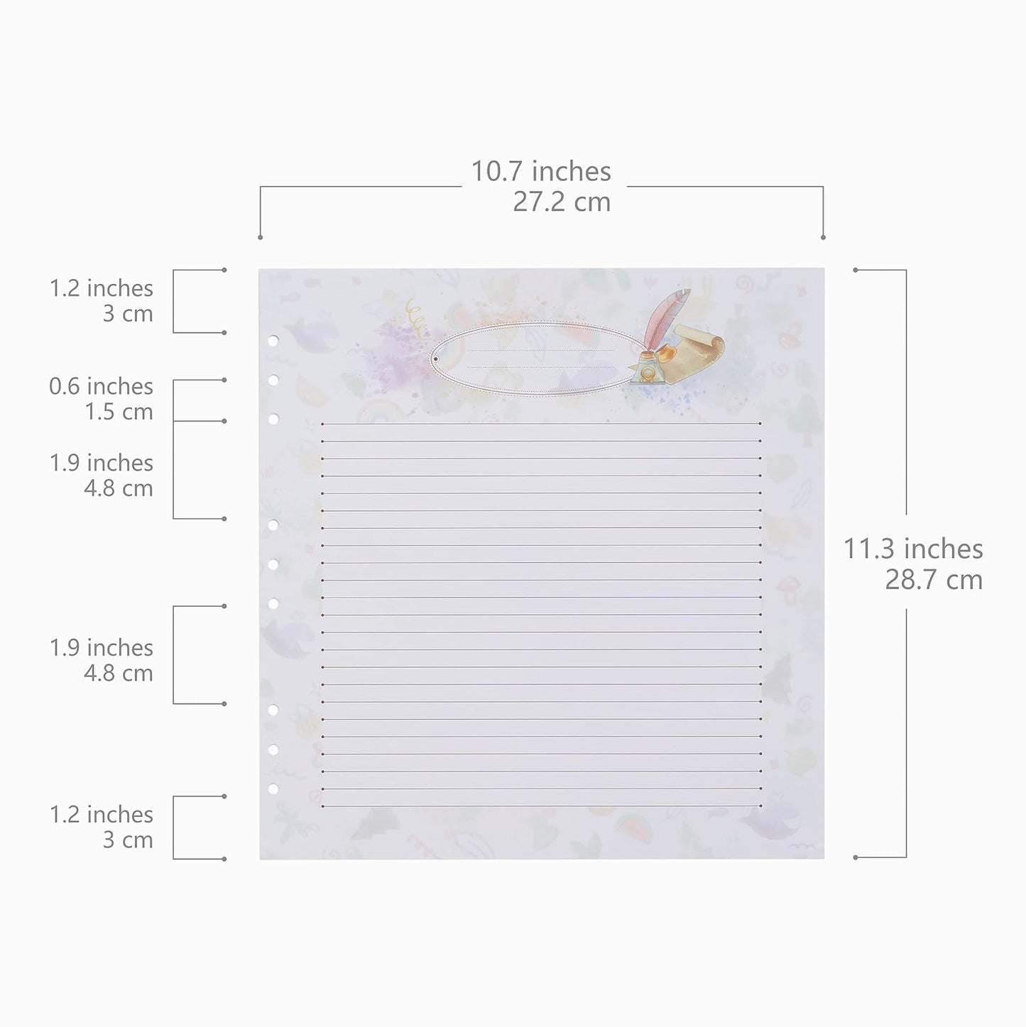 Baby Memory Book Extra Pages for Photos and Notes – Baby Book “Choose Joy” | 10 Additional Paper Sheets for Loose-Leaf Baby Keepsake Photo Album for Newborn Girls Boys | Refill Paper Set