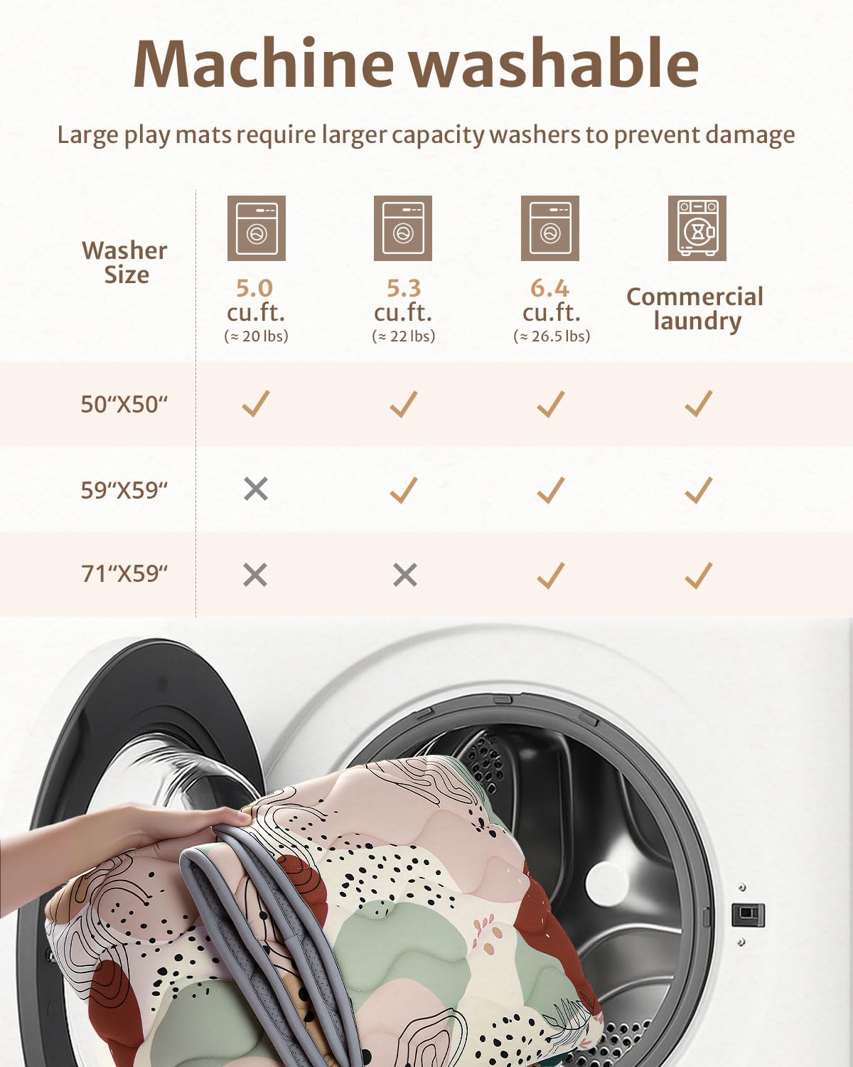 Blissful Diary Baby Play Mats for Floor, 71x59 Inch Thicker Foam Playmats for Babies and Toddlers, Soft Cushioning Baby Crawling Mat, Modern Abstract