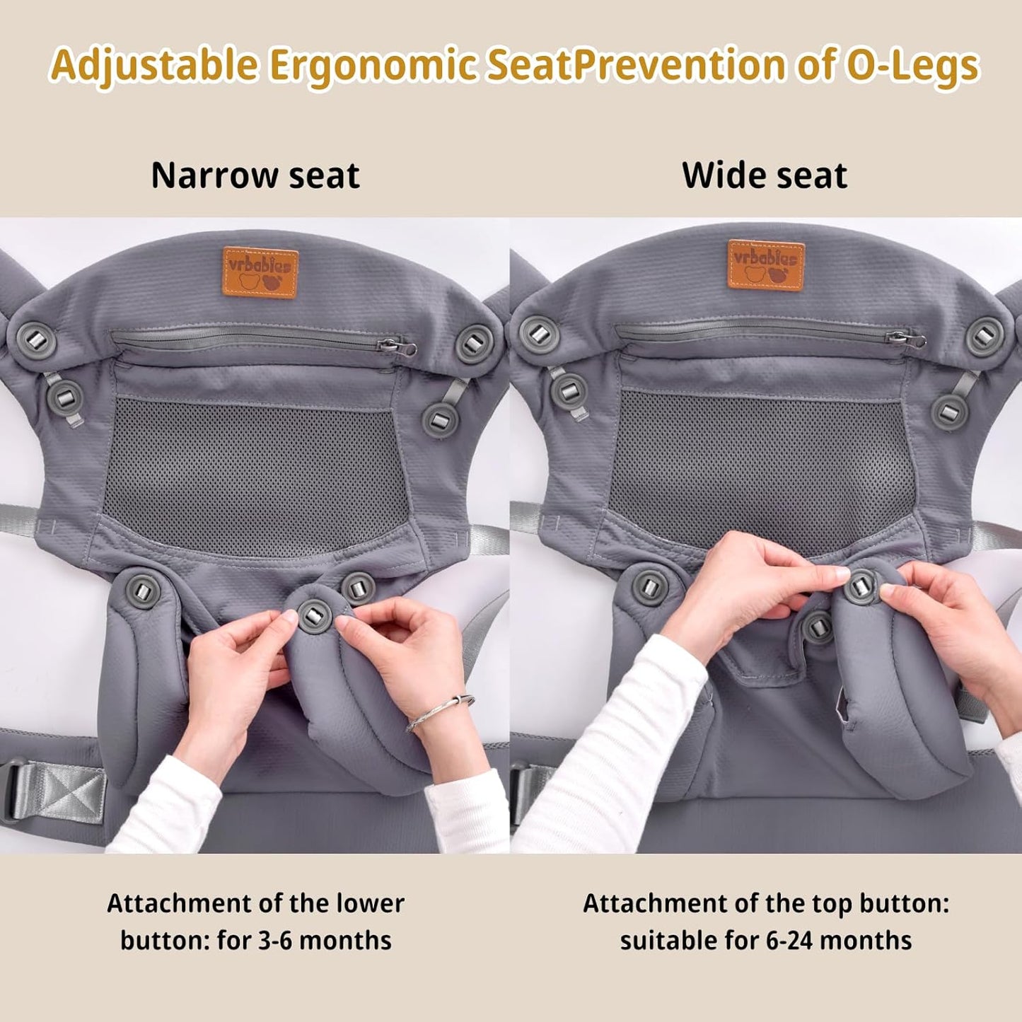 New Upgrade Ergonomic Baby Carrier Newborn Toddler Wrap Carrier,Hands Free Baby Sitting Sling,Breathable,Perfect for Infants/Chest Sling for Babies Shower Gift (Grey, Upgrade-with Belt)