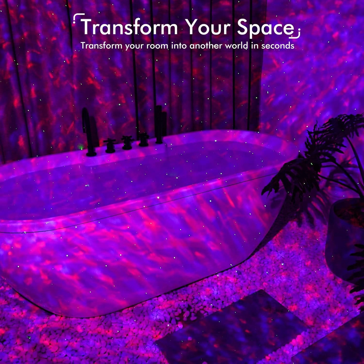 Rossetta Star Projector, Galaxy Projector LED Lights for Bedroom, App Control Projector with Bluetooth Speaker and White Noise, Night Light for Kids Adults, Christmas, Party, Ceiling, Room Decor