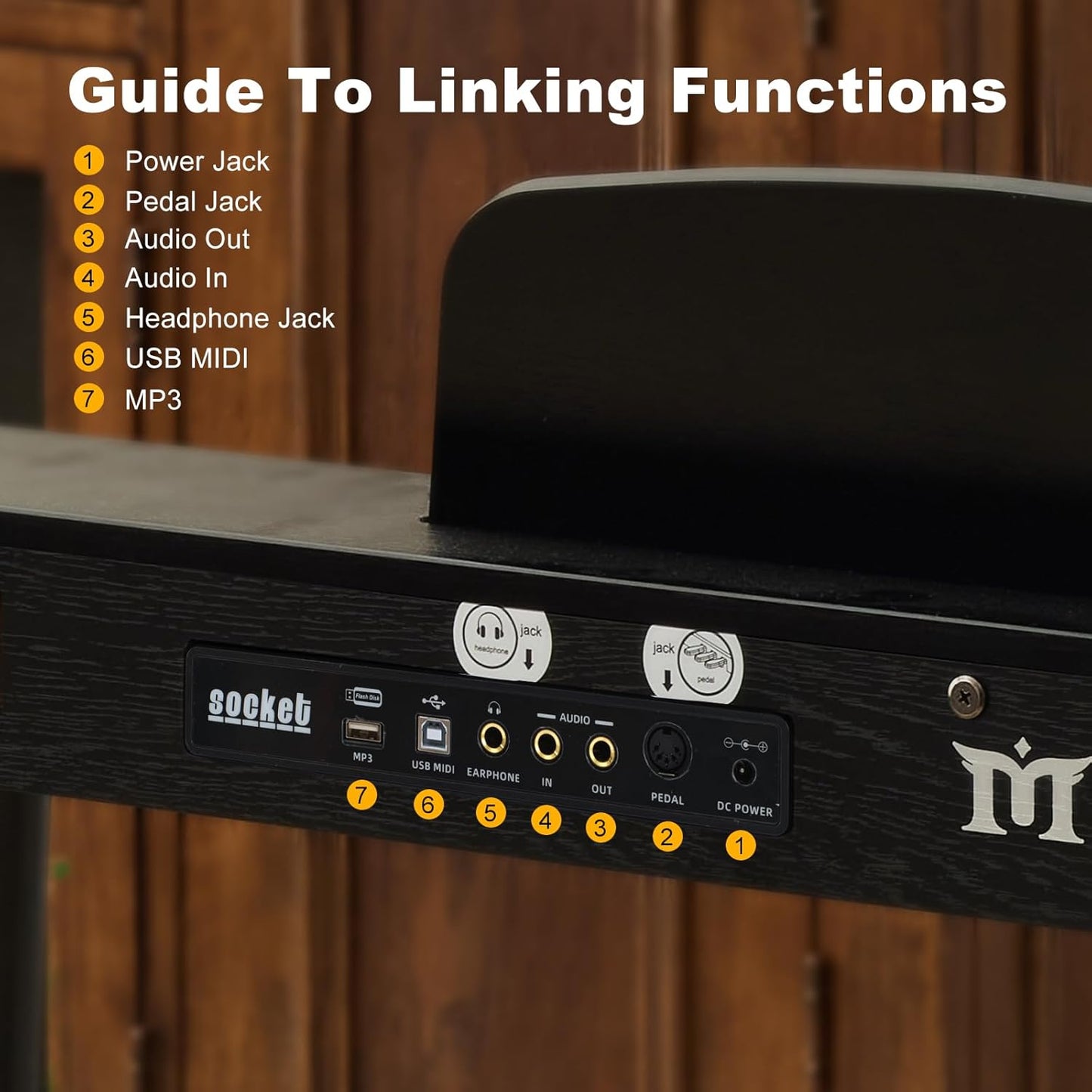 MUSTAR 88 Key Piano Keyboard with Piano Bench, Digital Piano 88 Semi Weighted Keys, Portable Electric Piano with Storage Stool, 3 Pedals, Built-In Speakers, USB/MIDI, Black