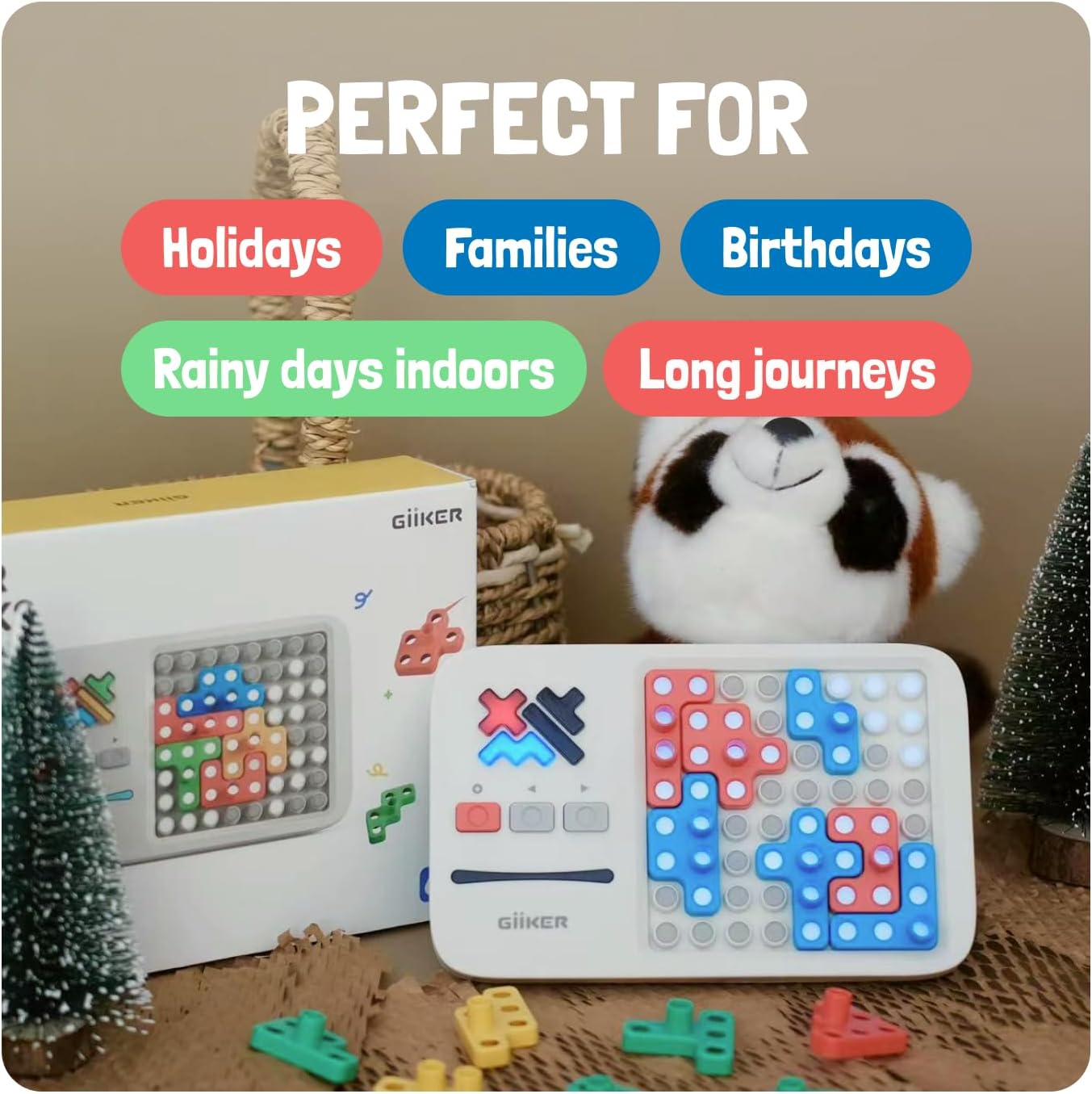 GiiKER Super Blocks STEM Toys – Pattern Matching Puzzle Game with 1000+ Challenges, Brain Teaser Toy for Kids & Teens, Travel Game & Birthday Gift for Boys and Girls