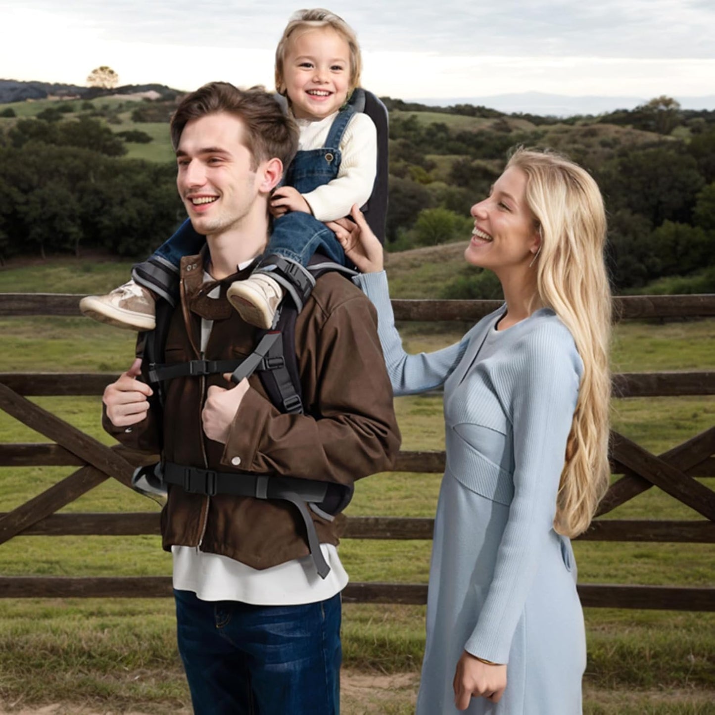 WIPHA Hiking Backpack Carrier,Lightweight Toddler Shoulder Carrier with Sun Shade, Saddle Toddler Backpack for Kids 6 Months to 4 Years Old