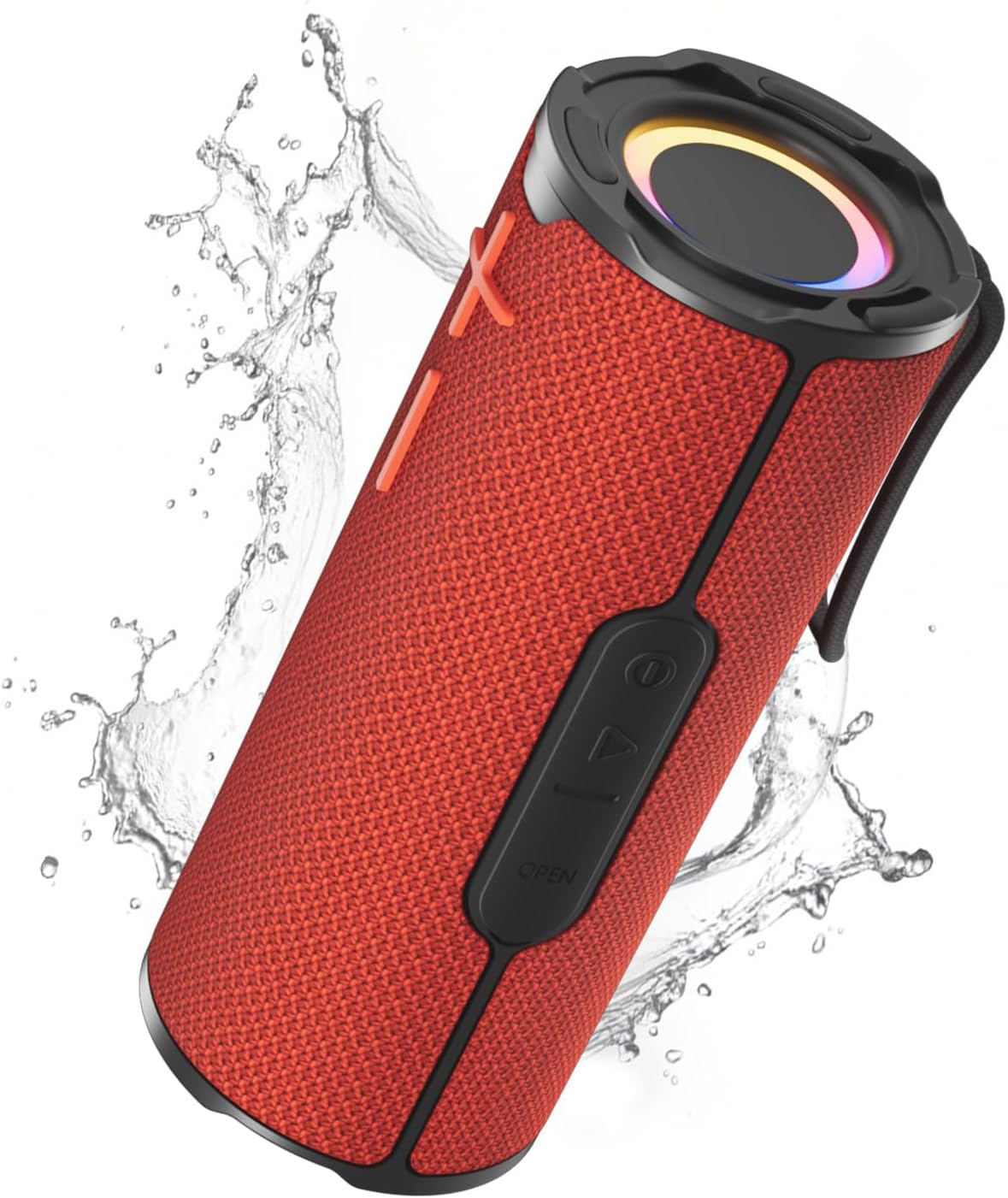 COOPERS Portable Bluetooth Speaker, Wireless Bluetooth Speaker, IPX5 Waterproof Speakers with RGB Lights, Loud Stereo Sound Deep Bass, Long Playtime TWS Pairing for Home/Party/Outdoor Beach