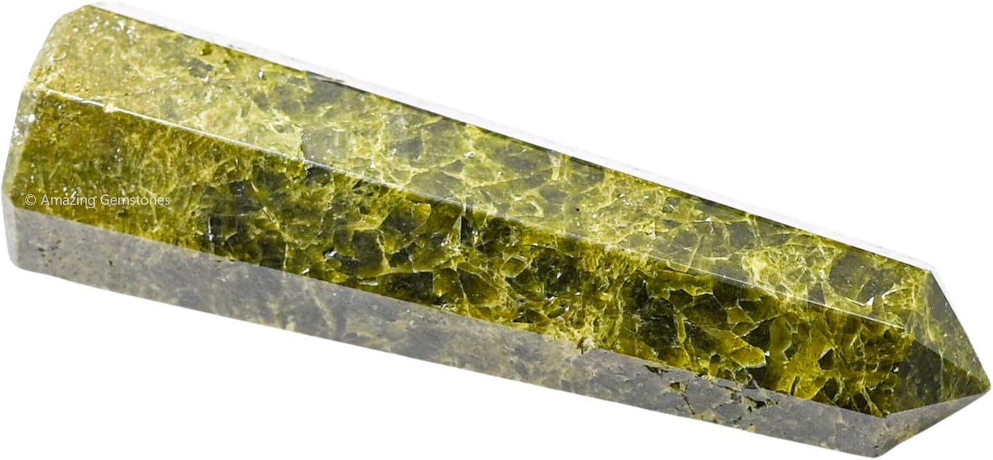 Amazing Gemstone Green Tourmaline in Matrix Crystal Towers - Natural Healing Crystal Point Obelisk for Reiki Healing and Crystal Grid (2 Inch to 3 Inch)