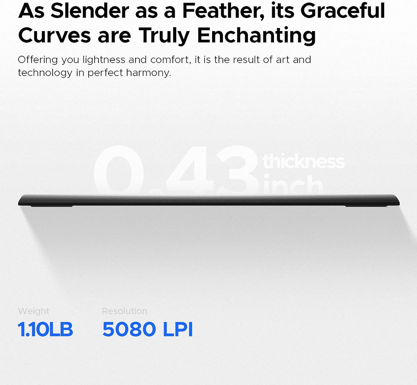 Graphic Drawing Tablet, ienRon 10x6.25 Inch,Digital Graphics Tablets for PC and Computer/Pad- 8192 Pressure Battery-Free Pen, 12 Hot Keys, Compatible Windows/Android, Includes Stand,Good Gifts,Black