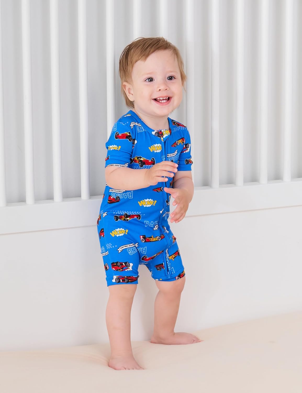 Baby Boys Bamboo Viscose Short Sleeve Romper Soft Comfy Infant Summer Jumpsuit