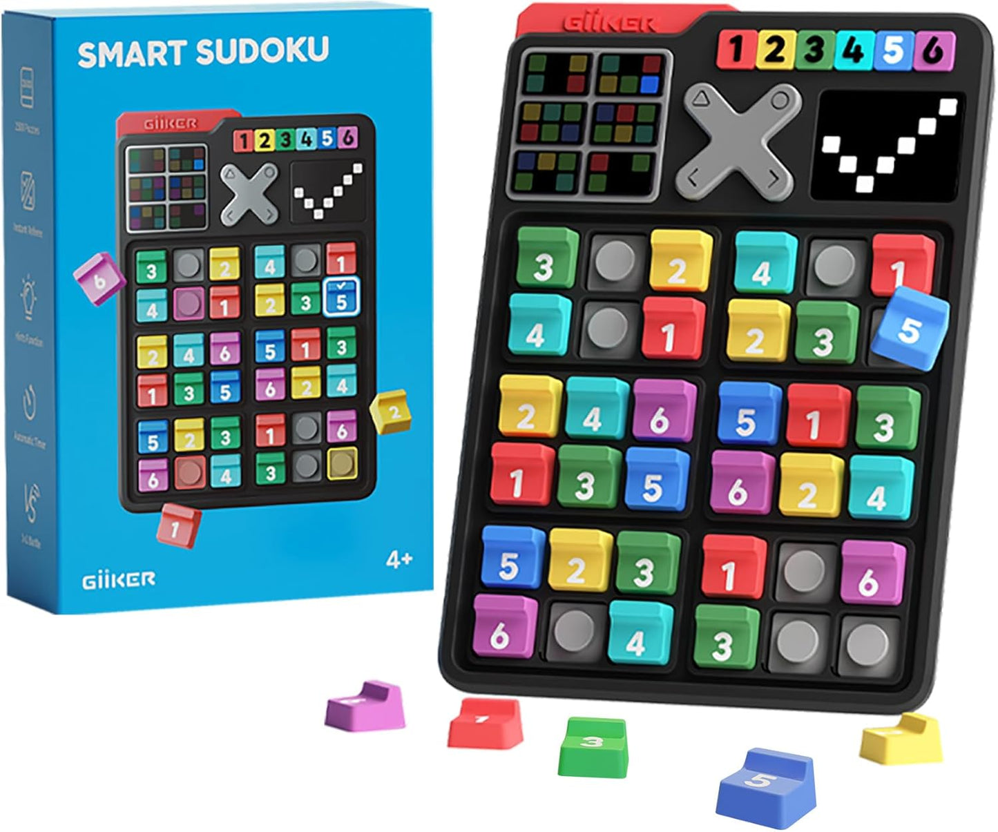 GiiKER Smart Sudoku Puzzle Games, Original 2500 Challenges Sudoku for Kids, Brain Teaser Puzzle for Kids, Travel Games Birthday Gifts for Boys Girls, Easter Basket Stuffers Toys for All Ages