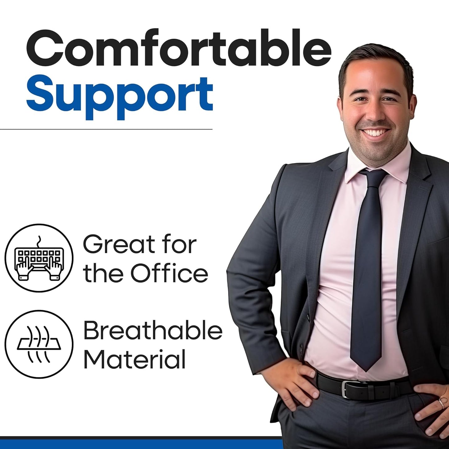 Abdominal Binder Post Surgery Tummy Tuck - Postpartum Belly Band Wrap | Post C Section Belly Binder Recovery | Stomach Compression Hernia Belt For Men & Women After Pregnancy, Hysterectomy L/XL