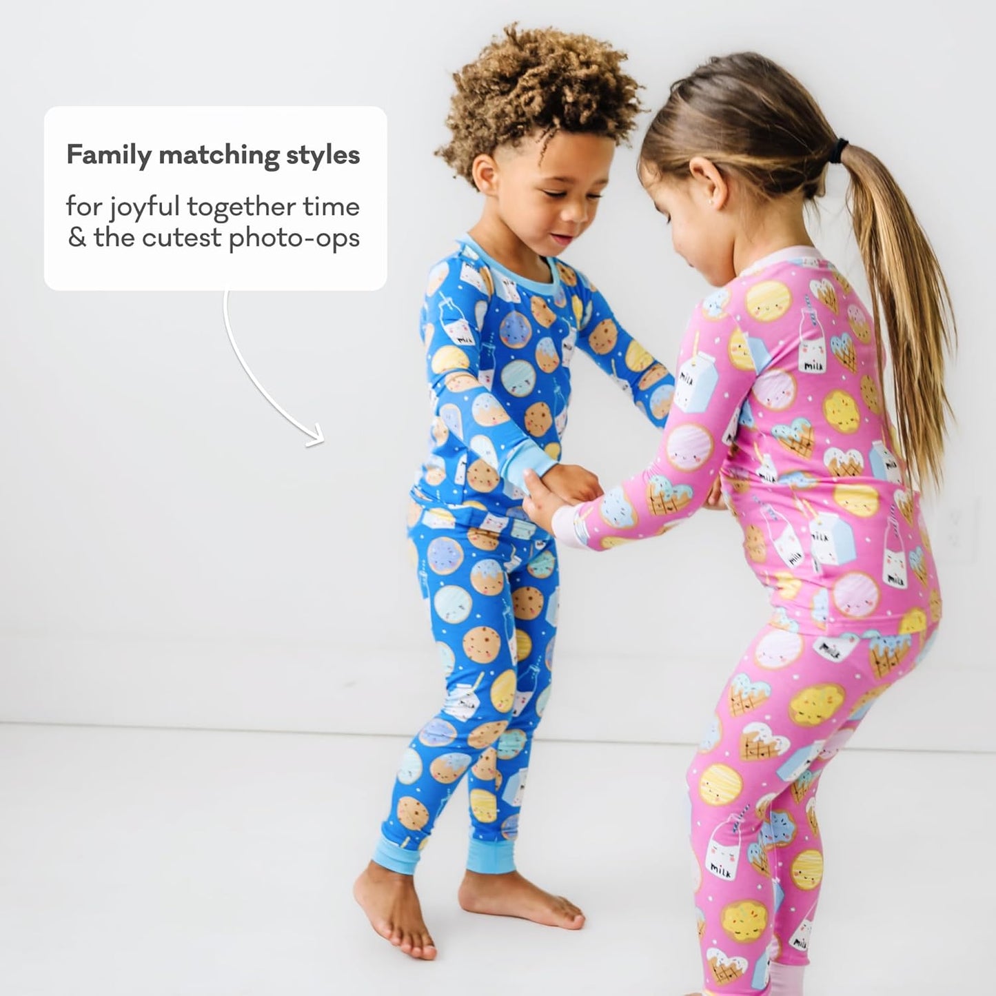 Little Sleepies Two-Piece Pajama Set for Boys & Girls, Soft Viscose from Bamboo Toddler Pajamas for Kids, Family Matching PJs
