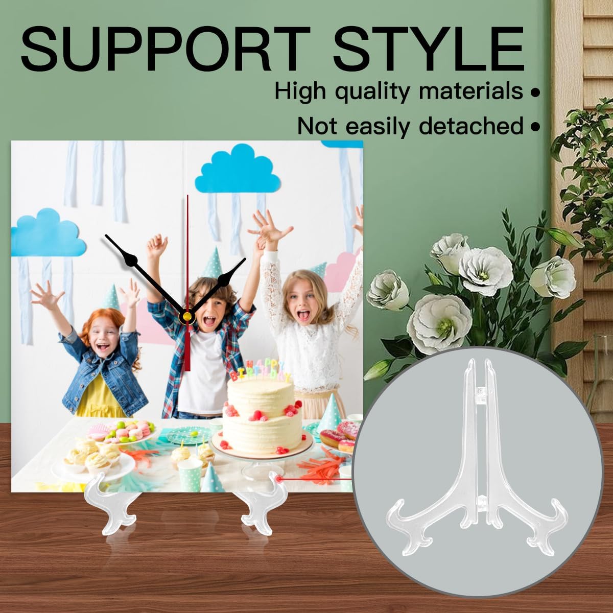 Generic Custom Clocks for Walls Personalized Clocks with Photo Text Logo Customized Round Clock for Birthday Wedding Present Family Friends Gifts, 12inch-30cm