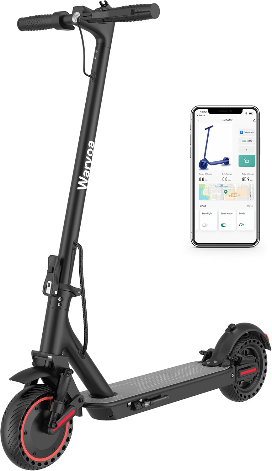 Electric Scooter, 500W Powerful Motor, 19-31 Miles Range, 10" Tires, 22Mph Max Speed, Commuting Electric Scooter with Cruise Control, Foldable E-Scooter with Dual Braking System for Adults and Teens