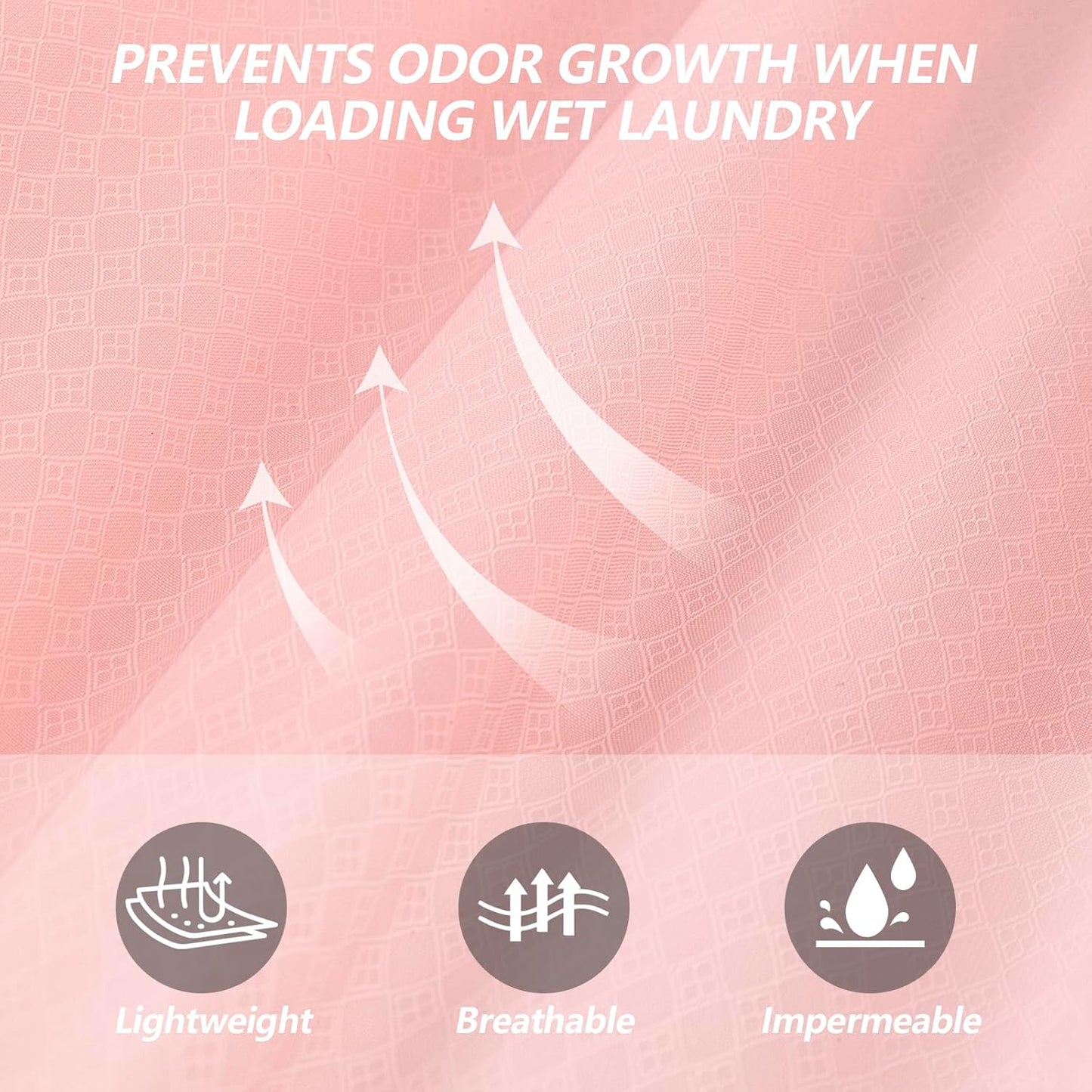 MissBoy Laundry Bag, Nylon Dirty Clothes Storage Bag, Splash-proof Travel Camping Laundry Bags with Zip, Lightweight Foldable Swimming Dry Wet Bag