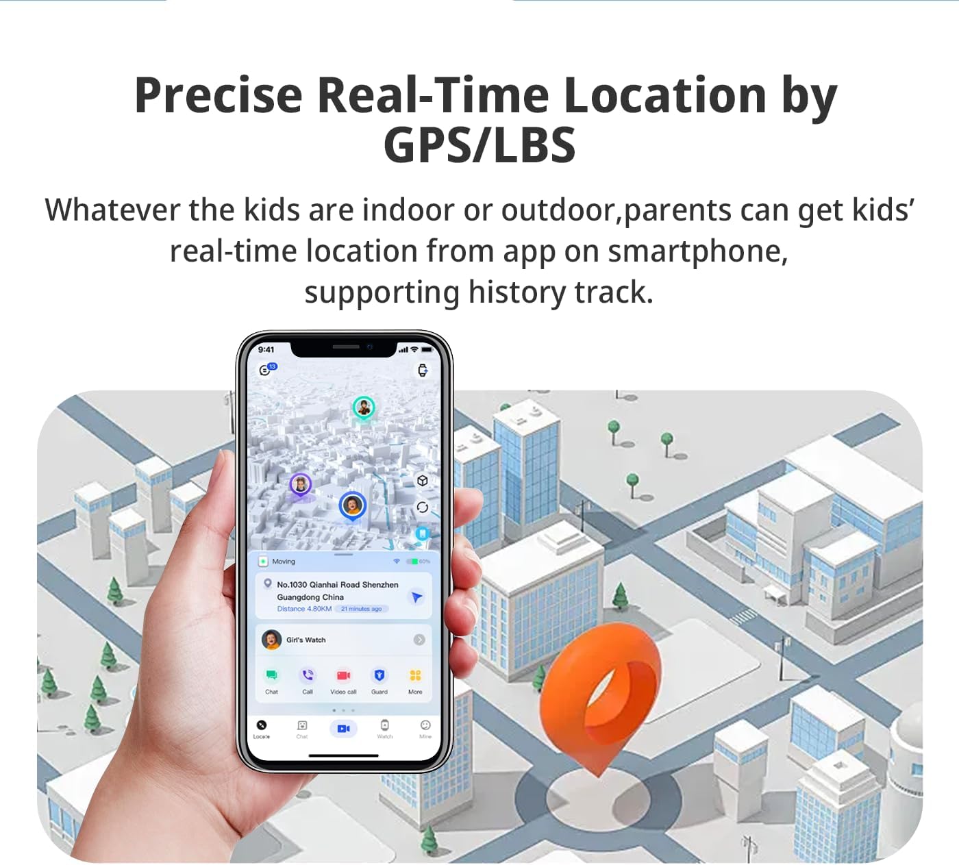 Kids Smart Watch Boys with GPS Tracker & Video Calling Texting 4G Kids Cell Phone Watch Age 5-12, 12/24 Hr SOS Call Voice Chat Alarm Clock Camera Pedometer Class Mode(Black)