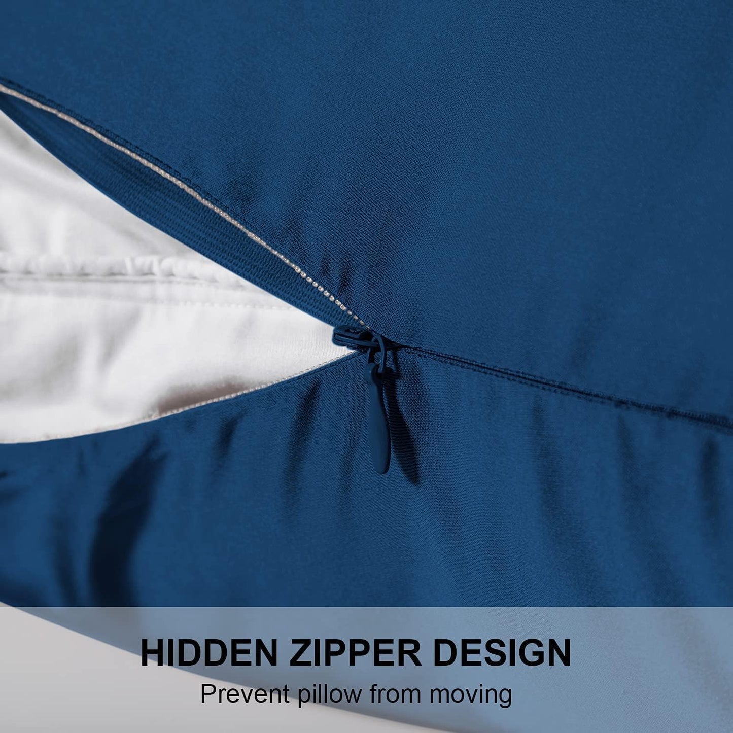 Mulberry Silk Pillowcase for Hair and Skin,Toddler Size Kids Silk Pillow Case with Hidden Zipper,Allergen Proof Dual Sides Soft Breathable Smooth Silk Pillow Cover(Toddler,Gem Blue)