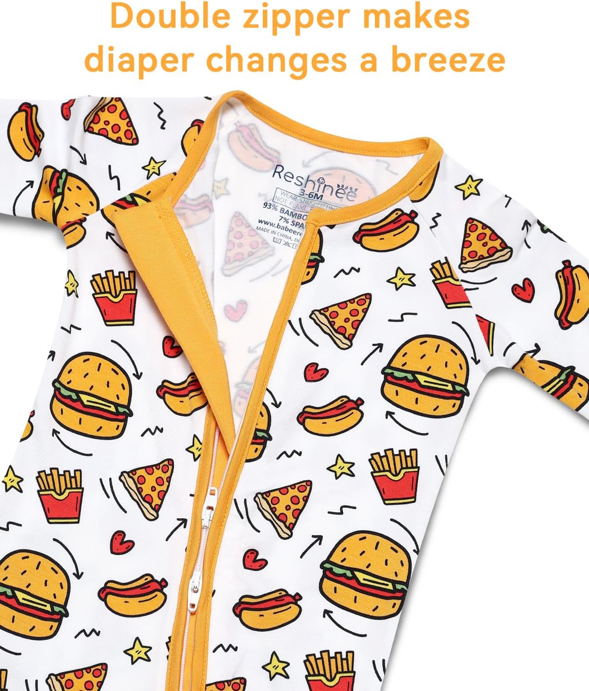 Bamboo Viscose Baby Convertible Footie Pajama, Zipper Pajamas for Baby Boys & Girls, Sleep & Play Footed Pjs