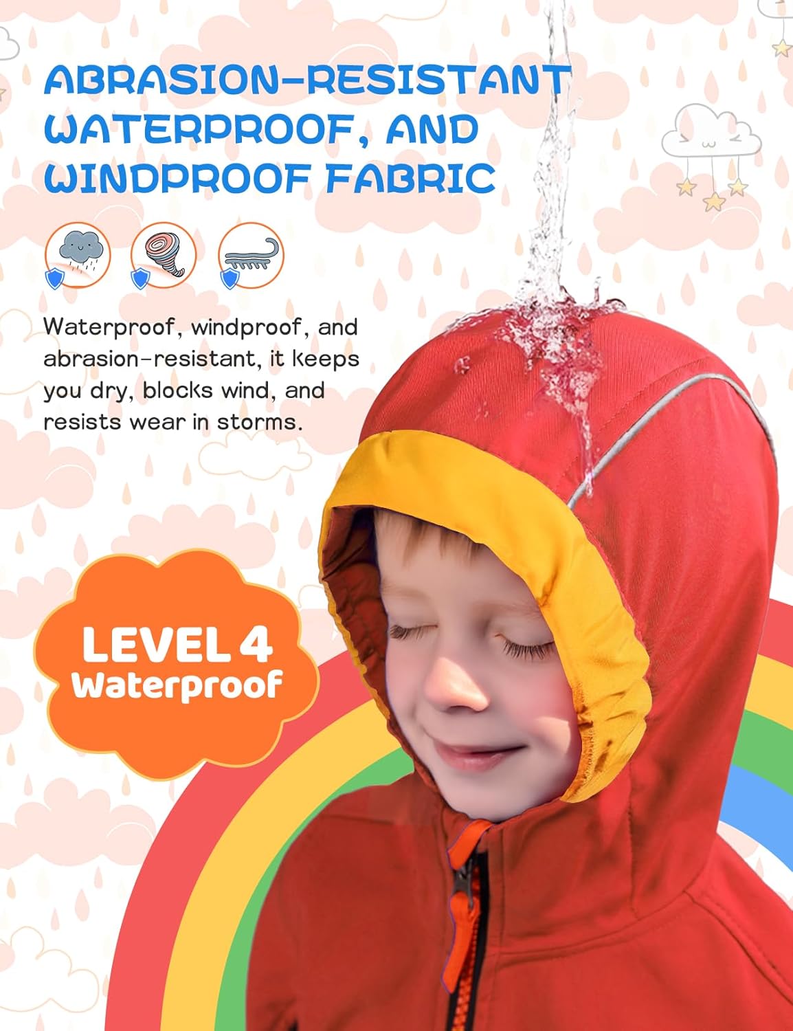 GEMYSE Toddler Jacket Fleece Lined Baby Boys Windbreaker Water Resistant Kids Hooded Coat Warm Spring Fall Outerwear