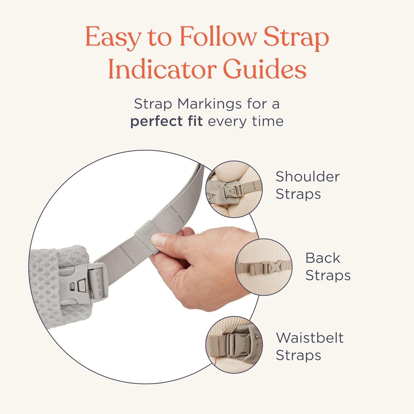 Ergobaby Omni Deluxe Baby Carrier Newborn to Toddler - Breathable Baby Carriers for Summer - All-Position Carrier with Enhanced Lumbar Support & Airflow (7-45 Pounds), Cotton, Pearl Grey