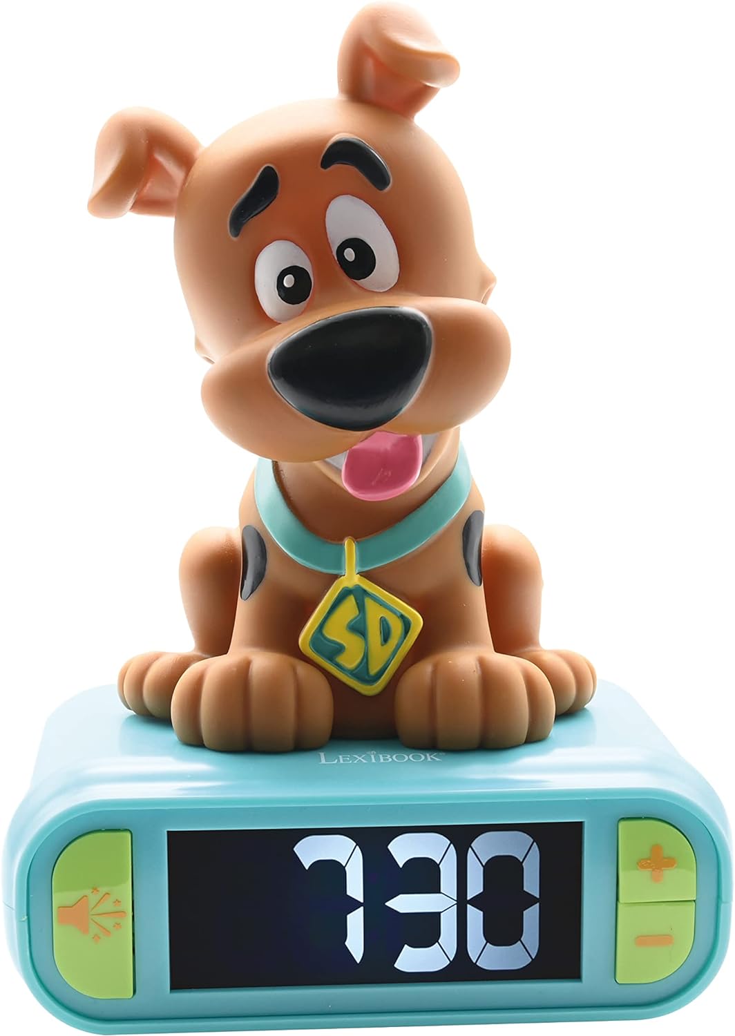 LEXiBOOK - Scooby-Doo Digital Alarm Clock for Kids with Night Light Snooze, Childrens Clock, Luminous Scooby-Doo, Blue Colour - RL800SD