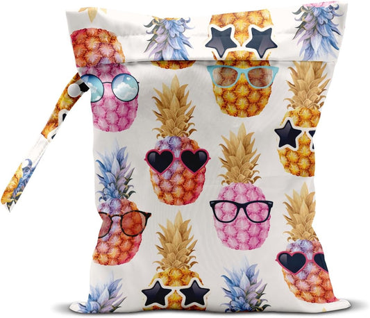 Wet Bag, Wet Dry Bag, Wet Bag for Swimsuit, Travel, Beach, Pool, Diapers, Dirty Yoga Gym Clothes, Makeup Bag, Waterproof Tropical Palm Leaves Decor Jungle Palm Leaf Favors