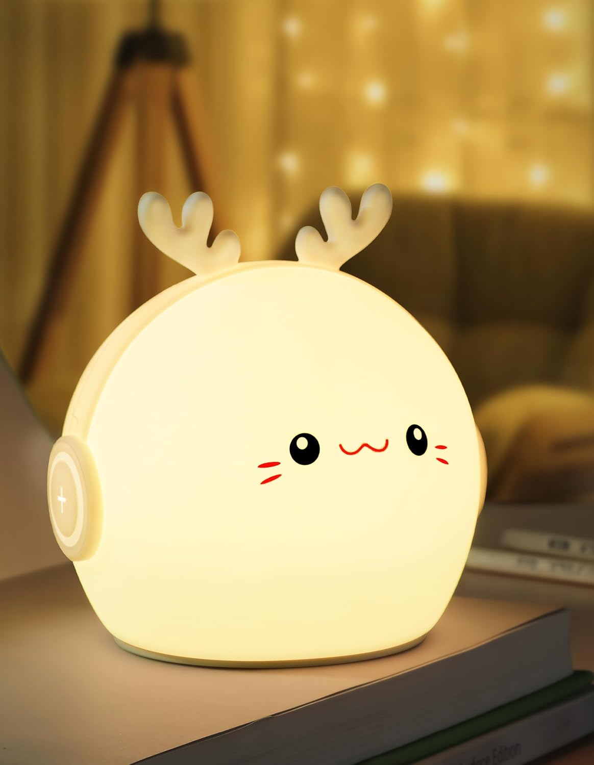 Night Light Kids, Cute Soft Glow Protect Eyes Deer Night Light Lamp with 30mins Timer Rechargeable Nightlight for Kids Children Women Girls Toddler Bedroom Bedside Livingroom