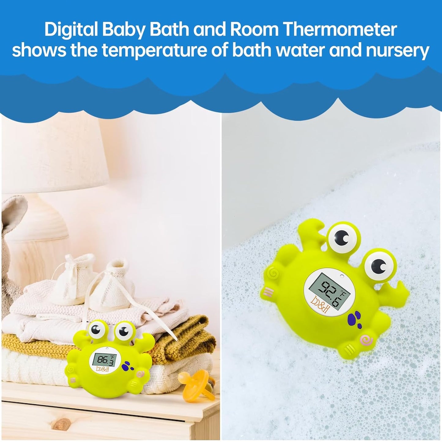 b&h Baby Bath Thermometer, Toddlers Safety Bathtub Water Thermometer, Baby Room and Bath Floating Toy, Fahrenheit and Celsius