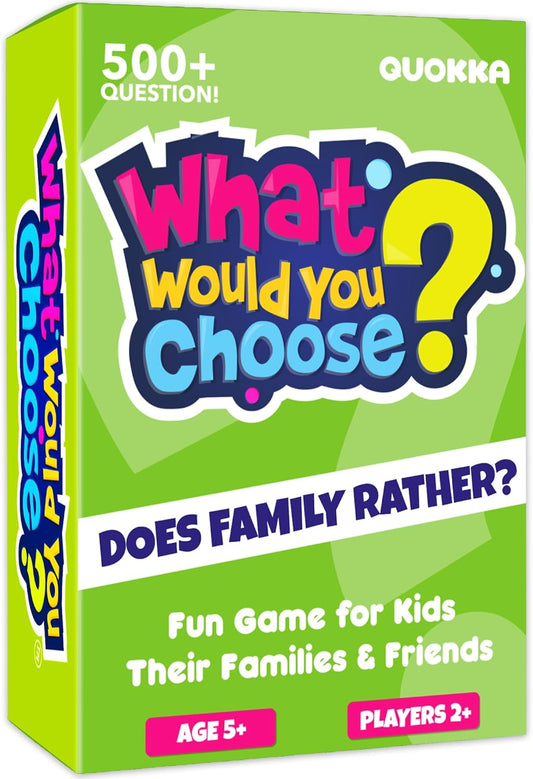 QUOKKA Board Games for Kids 8-12 Years - Family Edition - Card Game for Kids Ages 6-8 - What Would You Choose - Pick Your Answer - Improved Version
