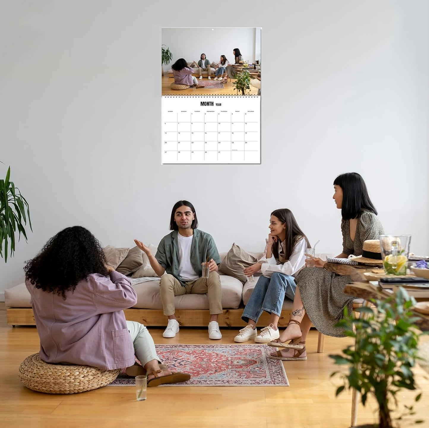 Customized Photo Wall Calendar 2026 for Home Cats Dogs Family Personalization Calendar 11 x 17 Inch Covering January to December 2026,Quality Printed Photo Wall Calendar,Can Print 13 of Your Photos