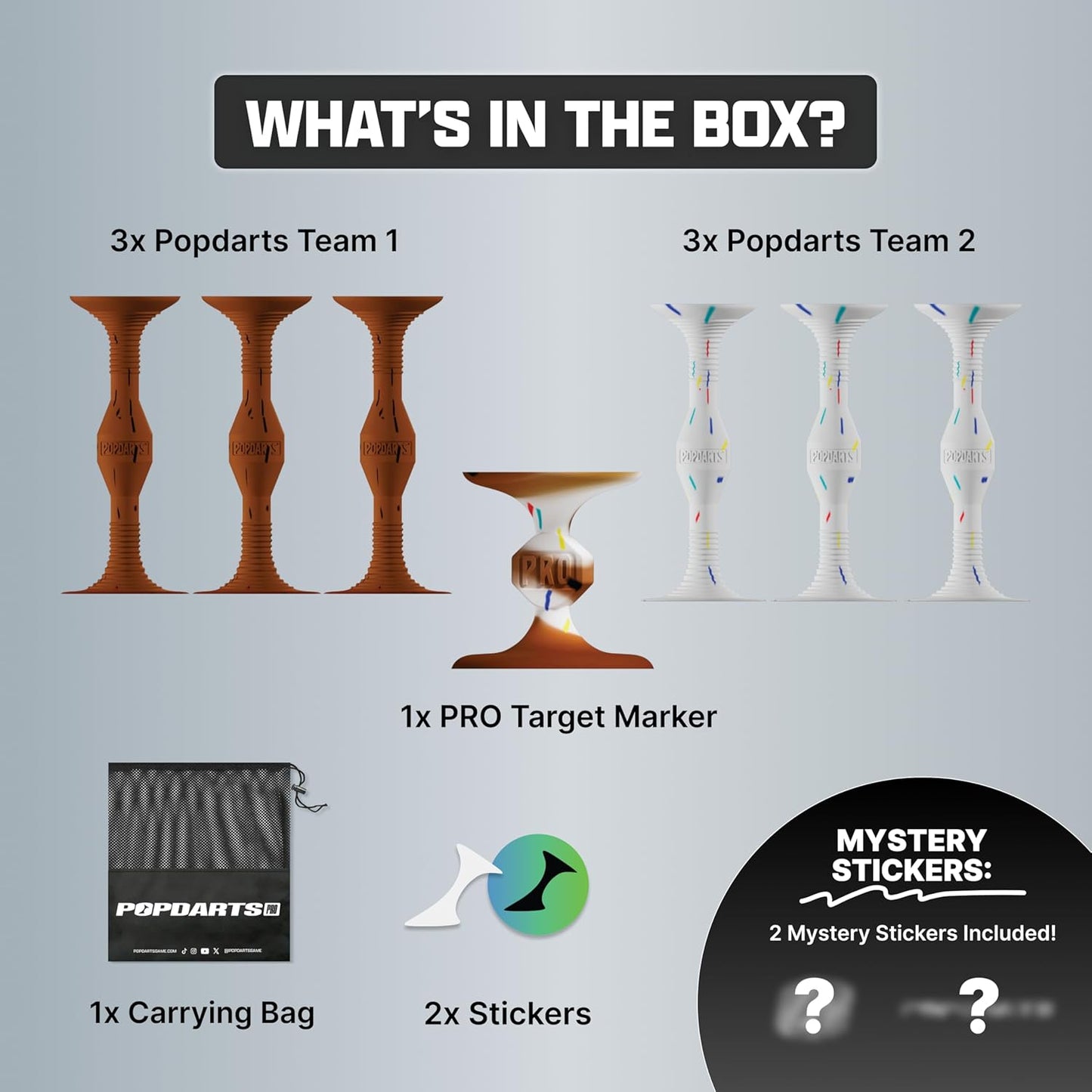 Popdarts PRO Pack Game Set (Party) - Indoor, Outdoor Suction Cup Throwing Game - Competition with a POP