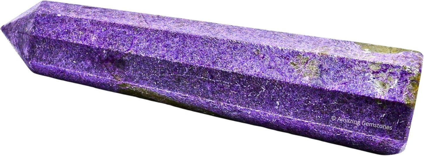 Amazing Gemstone Stichtite Crystal Towers - Natural Healing Crystal Point Obelisk for Reiki Healing and Crystal Grid (3 Inch)