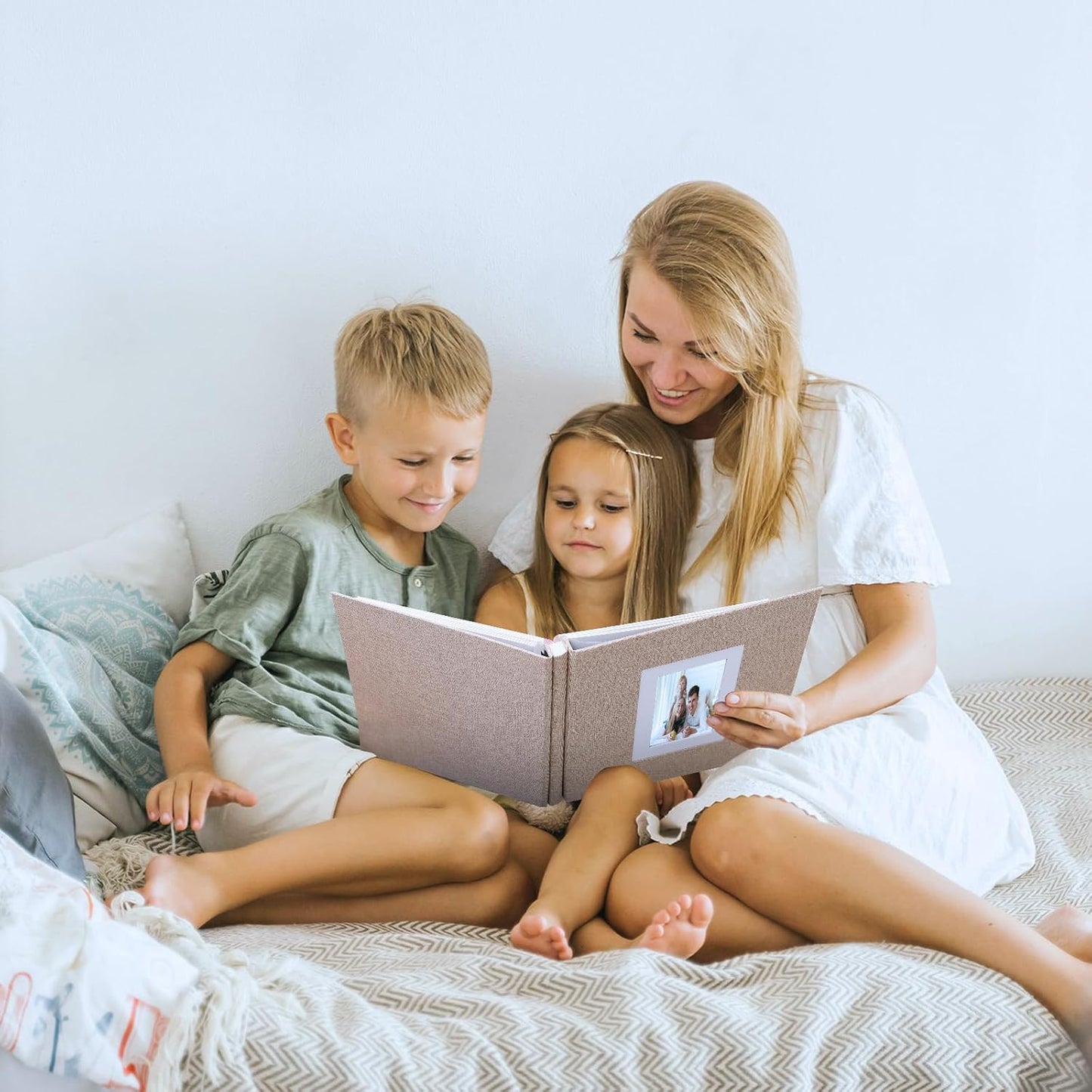 Photo Album Self Adhesive Pages Scrapbook Large Magnetic Photo Albums with Sticky Pages Scrapbooks for Wedding Baby for 4x6 5x7 8x10 Picture Photo Books 13.2x12.8 Yellow 40 Pages