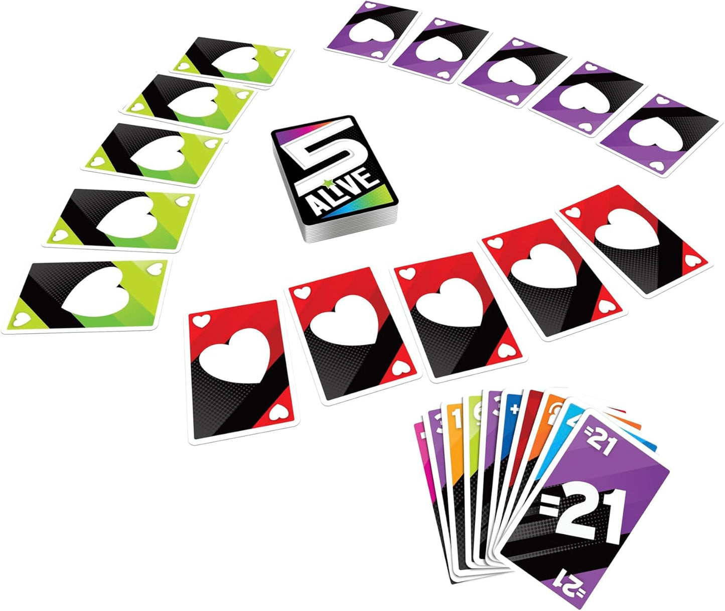 Hasbro Gaming 5 Alive Card Game, Fast-Paced Game for Kids and Families, Easy to Learn, 2 to 6 Players, Fun Summer Activities, Vacation Travel Essentials, Ages 8+