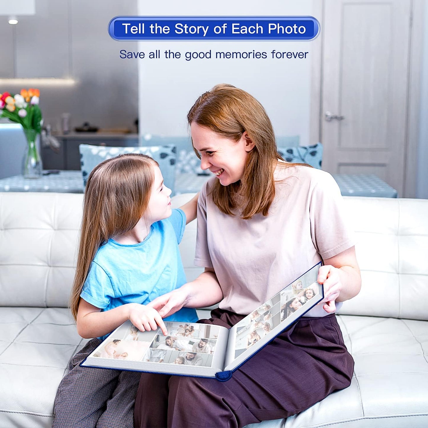 popotop Photo Album 4x6-600 Photos Photo Books with 600 Horizontal and Vertical Pockets,Linen Cover Albums for Family Wedding Anniversary Baby Vacation Pictures