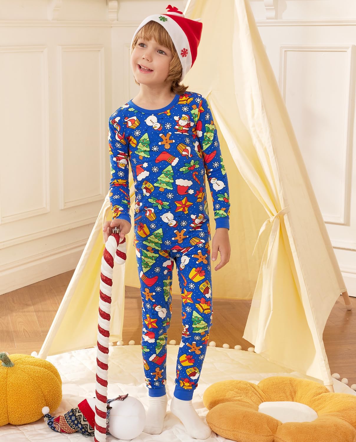 Bamboo Viscose Toddler Pajamas Boys Girls Baby 12M-8Y Pjs Sets Kids 2pcs Snug fit Long-Sleeve Sleepwear