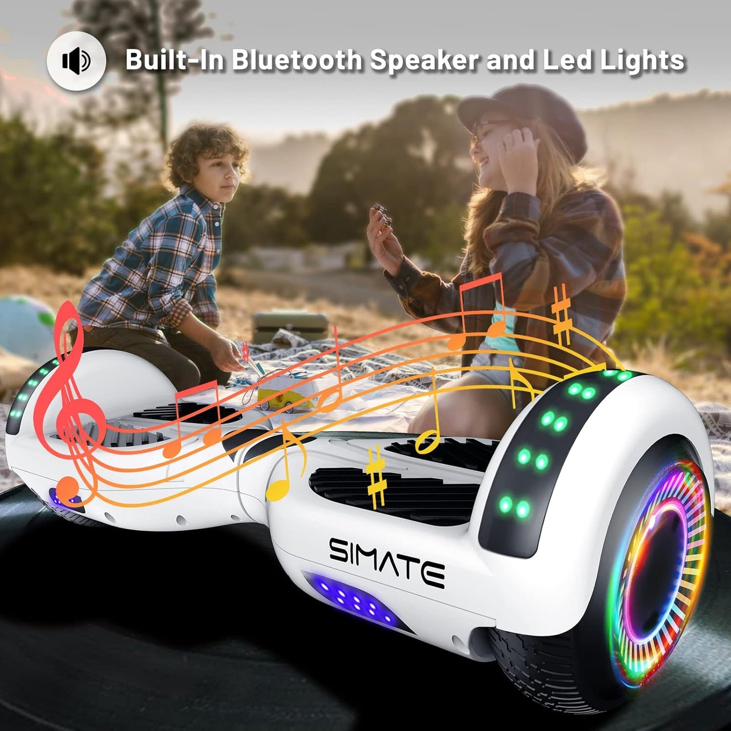 Scooter, Bluetooth & Corlorful LED Lights, Gifts for Kids & Adults & Girls & Boys, for All Ages