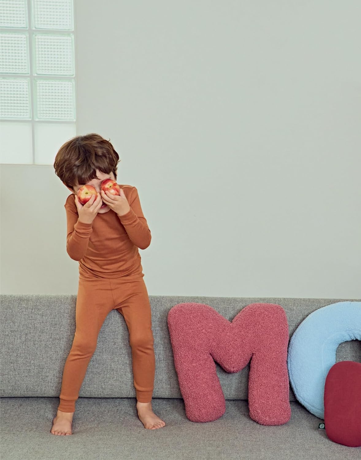 moimoln 6M-8Y Modal Cotton Solid Soft Breathable Baby Toddler Boys Girls Snug fit Pjs Long Sleeve Pajamas Set Sleepwear Daily