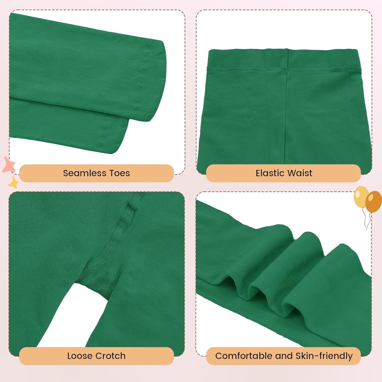 Girls Ballet Dance Tights for Toddler Baby Soft Athletic Leggings Infant Elastic Dance Tights for Girls