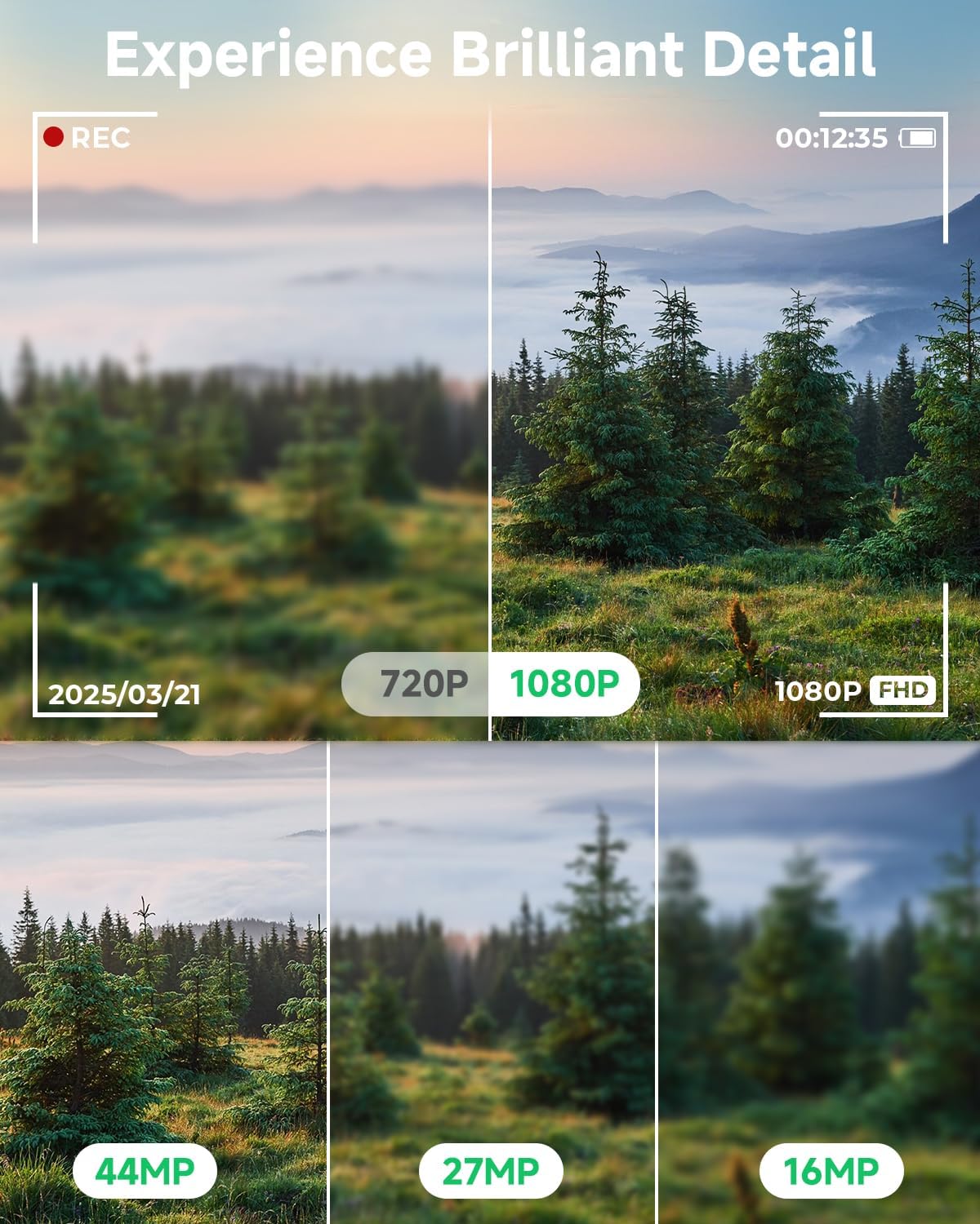 Digital Camera, 44MP FHD 1080P, 16X Zoom, 32GB SD Card, Compact Camera for Kids Teens Adults, Green