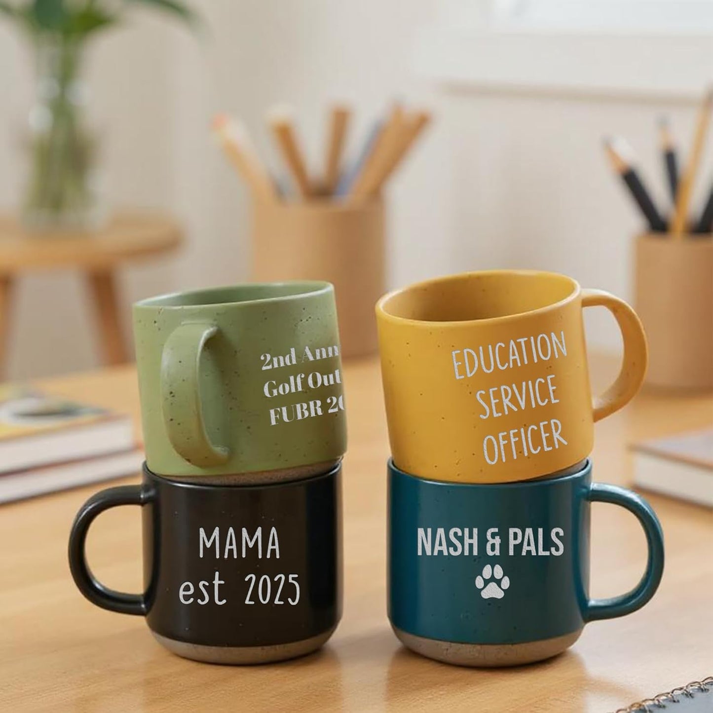 Custom Coffee Mug – Personalized Ceramic Cup with Name – 12 oz Cute Coffee Mugs – Unique Customized Gifts – Design Your Own Customizable Mug – Large Custom Cups for Men & Women