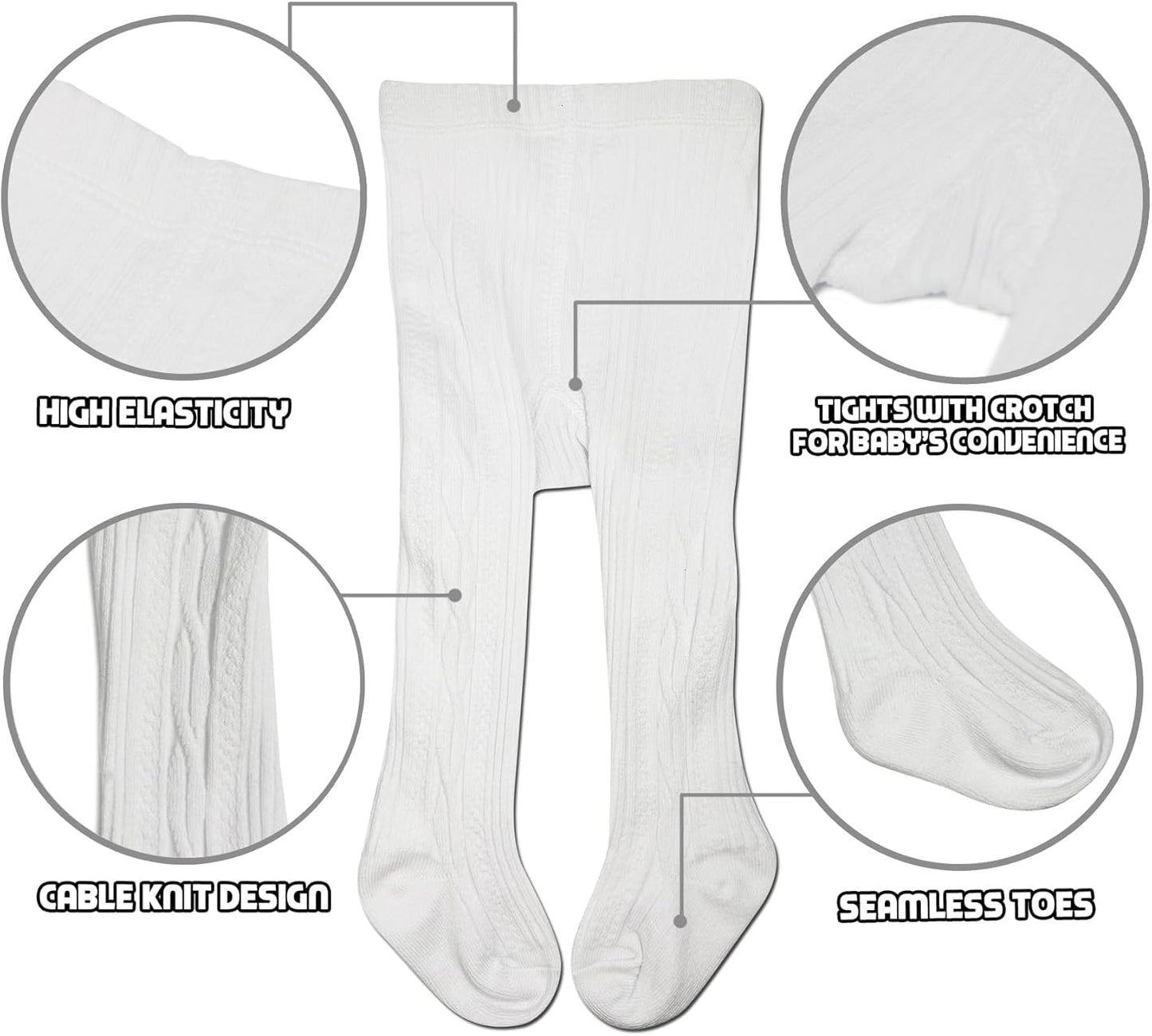 Baby Girls Tights Cable Knit Cotton Leggings Stockings for Newborn Infants Toddler
