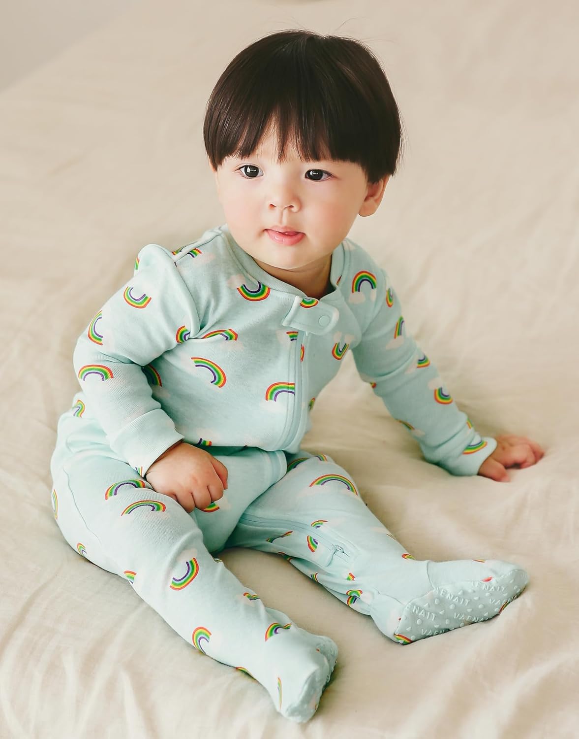 VAENAIT BABY Infant Toddler Boys Girls Footed Pajamas One-PIece Romper Sleep and Play 0M-2T