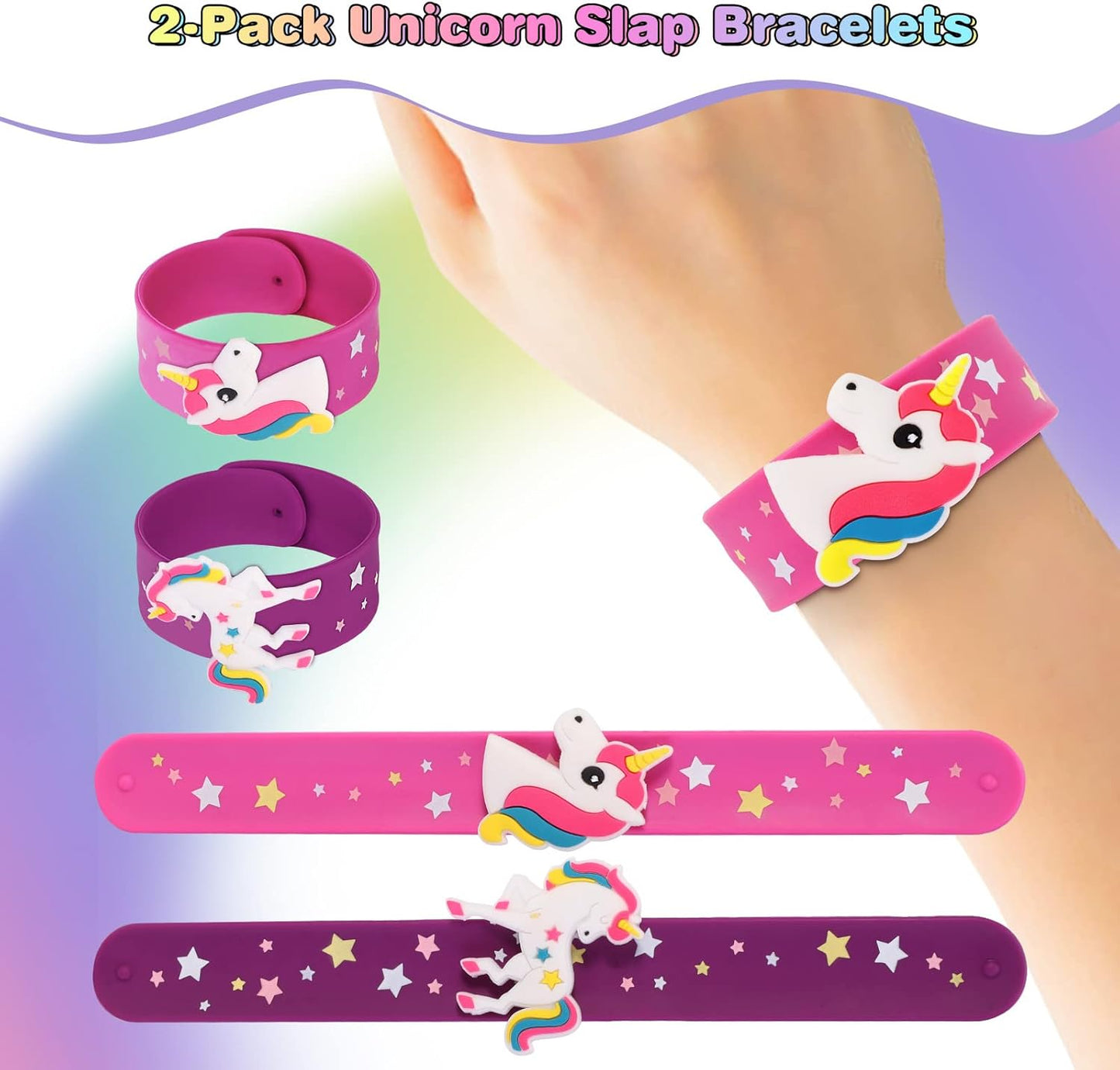 QearFun Unicorn Bluetooth Headphones for Girls - with Microphone & 3.5mm Jack, Adjustable Headband for Kids Teens Toddlers, School iPad Tablet PC Smartphones Compatible (Pink)