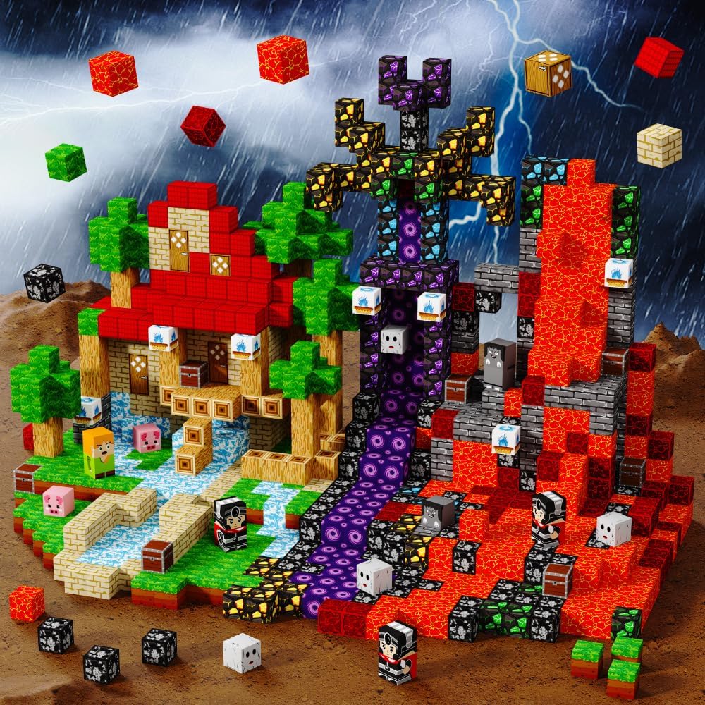 150Pcs Magnetic Building Blocks Set, Kids Sensory Toy for Toddlers STEM Learning, Construction Magnet Blocks Stacking Toy for Kids